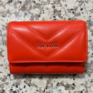 Ted Baker Vibrant Red Leather Wallet